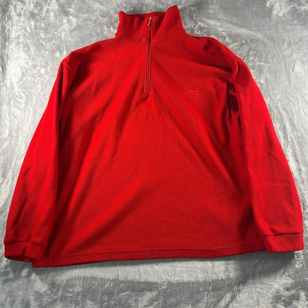 Red Northfield 1/4 zip‎ fleece